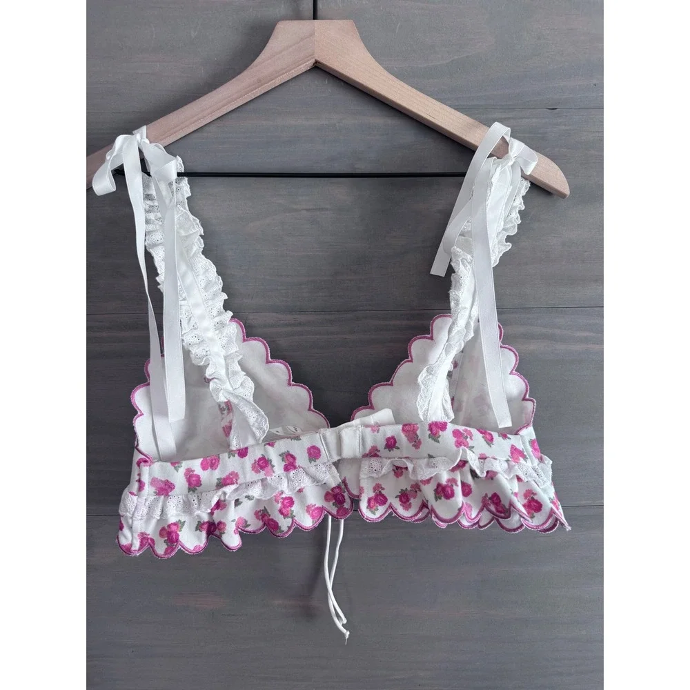For Love and Lemons Baby Blooms Triangle Bralette Size Medium‎